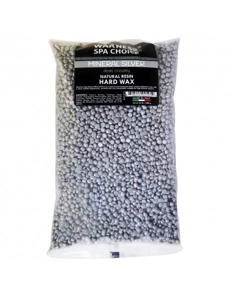 SPA CHOICE MINERAL SILVER DEMI CREAMY HARD WAX BEADS 2.2 LB / 1 KG