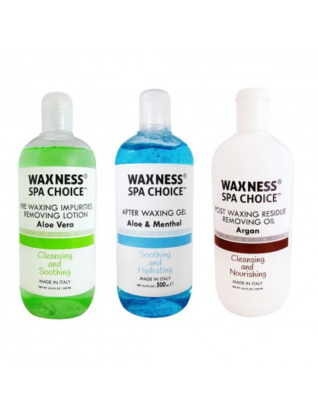 SPA CHOICE COMPLETE PROFESSIONAL PRE-POST WAXING TREATMENTS 3 X 16.9 FL OZ 500 ML