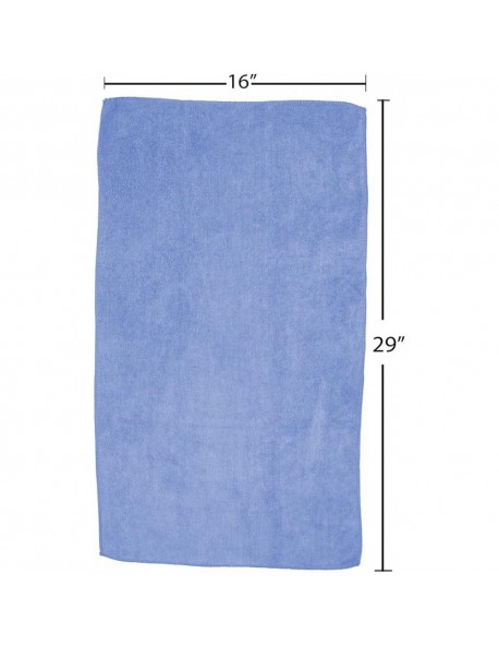 PREMIUM SOFT THICK EXTRA ABSORBENT MICROFIBER COSMETIC TOWEL 16” X 29” 400 GSM BLUE