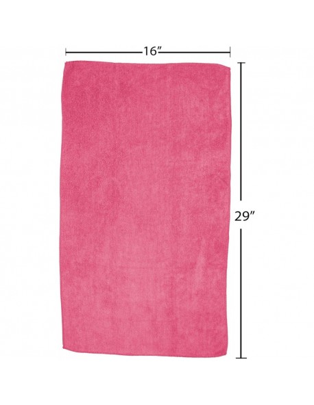 PREMIUM SOFT THICK EXTRA ABSORBENT MICROFIBER COSMETIC TOWEL 16” X 29” 400 GSM PINK