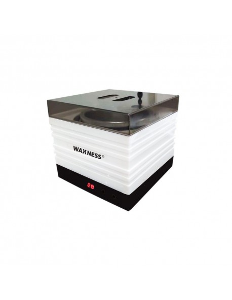 WAXNESS WAX WARMER W-CUBE WHITE + 5 COLORS DIGITAL LIGHTED 1 LB