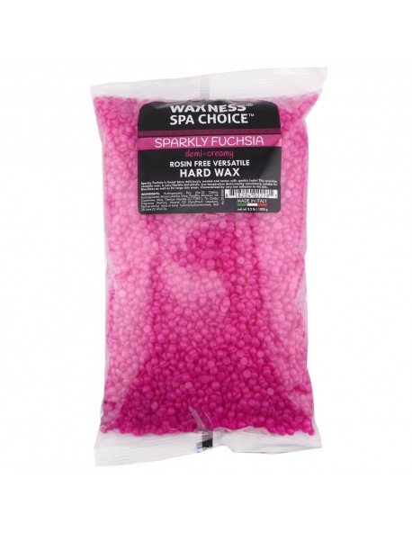 Spa Choice Hard Wax Medium Creamy Versatile Sparkly Fuchsia 2.2 lb 1kg