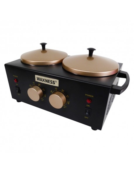 Professional Double Wax Heater WN-5002 E Black Elite Series 2 X 1 lb, 2 Years Warranty