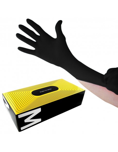 Cosmetology Nitrile Gloves Black, Medium, 100 pcs / box