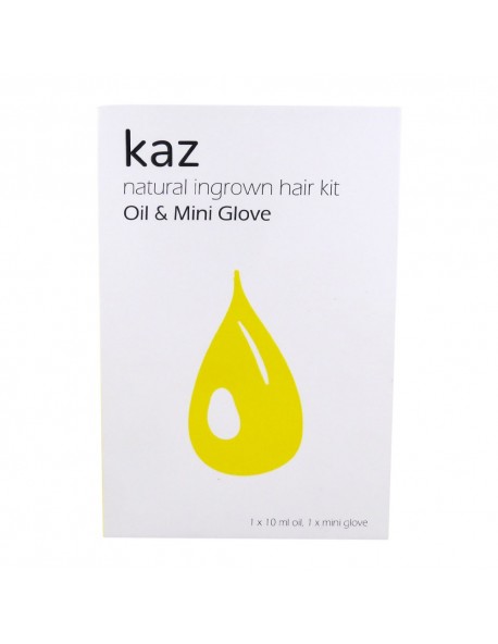 Kaz Natural Ingrown Hair Kit Oil & Mini Glove