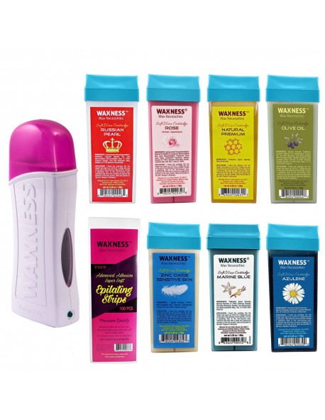 SOFT WAX CARTRIDGE KIT - WARMER & 8 CARTRIDGES