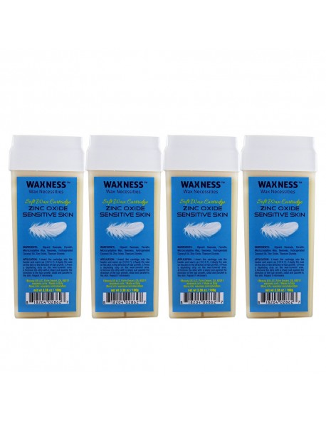 Zinc Oxide Sensitive Skin Soft Wax Cartridge 3.38 oz 100 g Pack of 4