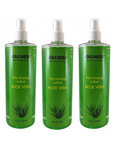 Pre Waxing Lotion with Natural Aloe Vera Extract 16.9 fl oz / 500 ml - Pack of 3