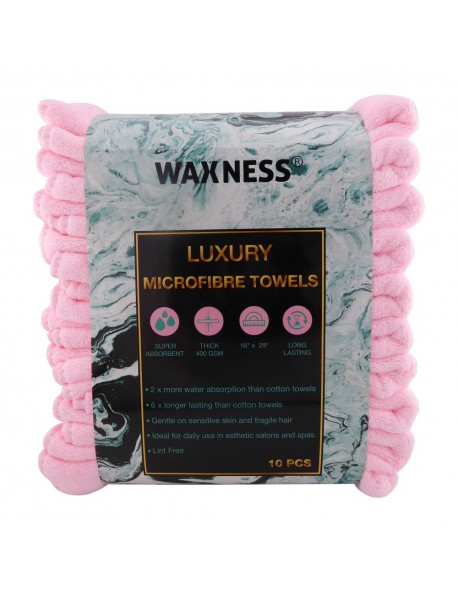 Premium Soft Thick Extra Absorbent Microfiber Cosmetic Towel 16” X 29” 400 GSM Light Pink, Pack of 10