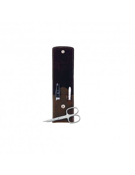 Erbe Manicure Pocket Case "Mountain Bear", Brown, 3 instruments