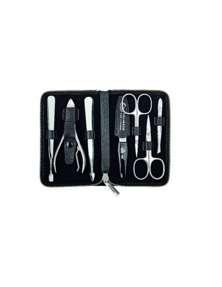 Erbe Manicure Zipper Case "Travel", Black, 7 instruments