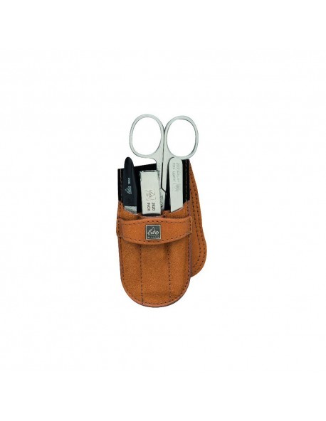 Erbe Manicure Pocket Case Range "Cognac", Stainless, 4 instruments