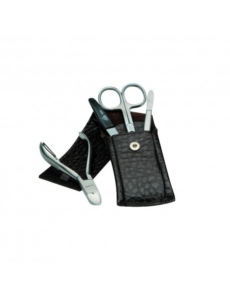 Erbe Manicure Pocket Case Range "Pocket", Stainless, Brown, 4 instruments