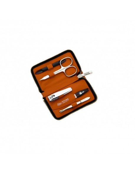 Erbe Manicure Zipper Case Range "Travel", Brown, 5 instruments