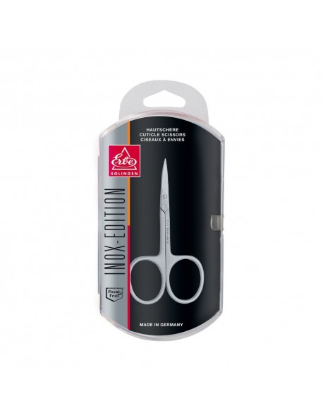 Erbe Solingen Cuticle Scissors Pointed and Curved Cutting Edges Inox Edition 9 cm 3.5 in