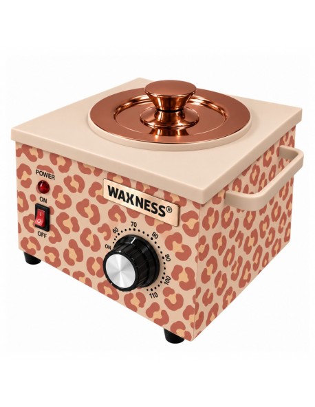 Single Wax Heater WN-5001 E Copper Wild Luxe Leopard Elite Series Holds 16 Oz