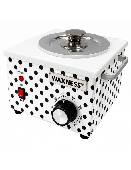 Single Wax Heater WN-5001 E White Polka Dot Elite Series Holds 16 Oz