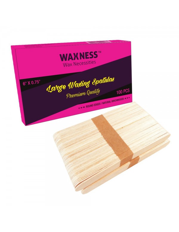 BODY WAXING WOODEN SPATULA APPLICATORS 100PK