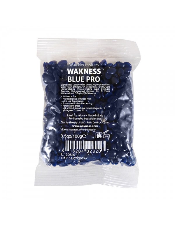 Spa Choice No Rosin Blue Gel Hard Wax Beads with Marine Salts 3.5 oz / 100 g