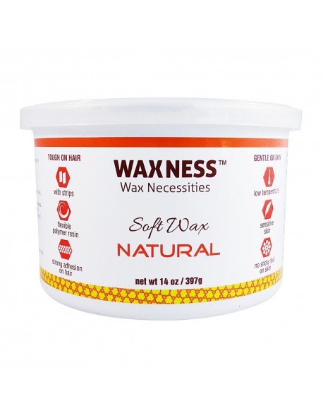 NATURAL (SMOOTH AMBER) SOFT WAX NO STICKY FORMULA 14 OZ / 397 G