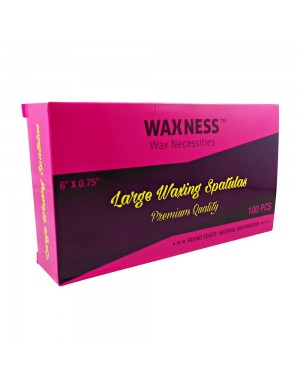 Waxness Body Waxing Wooden Angled Spatula Applicator 100Pk Pack of 5