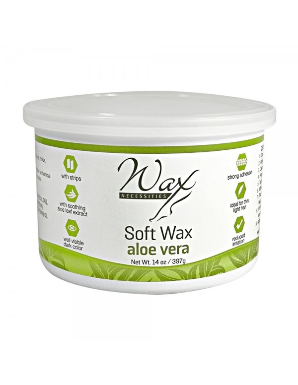 Green Soft Wax, Hypoallergenic Aloe Gel Soft Wax