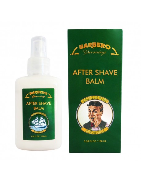 BARBERO GROOMING AFTER SHAVE BALM ENGLISH MINT AND PATCHOULI 3.38 FL OZ / 100 ML