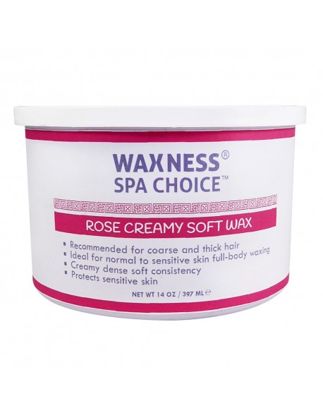 SPA CHOICE ROSE CREAMY SOFT WAX 14 OZ / 397 ML