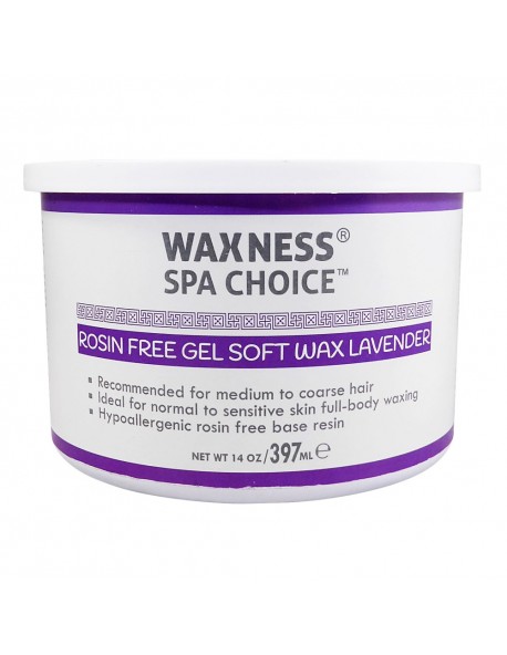 SPA CHOICE ROSIN FREE GEL SOFT WAX LAVENDER 14 OZ / 397 ML